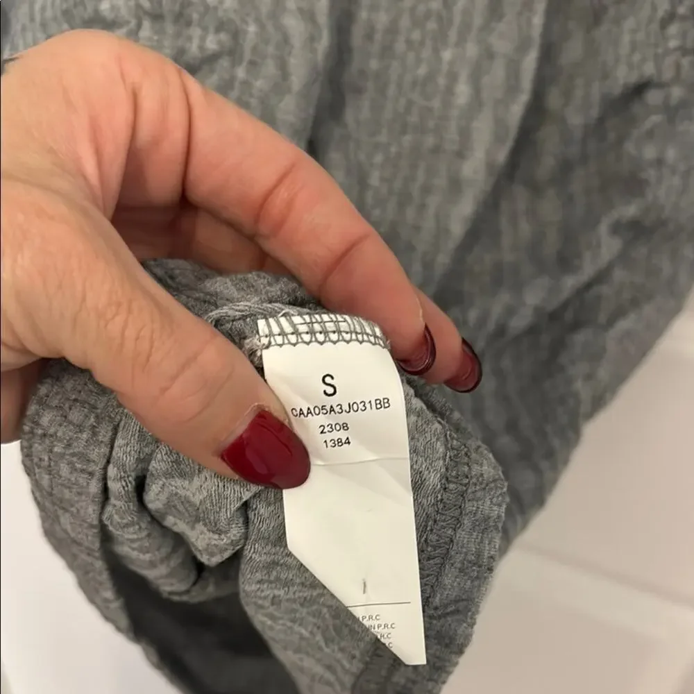 Cupshe gray Ruched Dolman Sleeve Dress NWOT